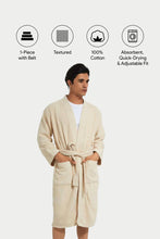 Load image into Gallery viewer, رداء حمام كيمونو باللون البيج