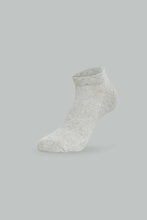 Load image into Gallery viewer, طقم جوارب طول متوسط باللون الرمادي للرجال (3 أزواج)