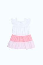 Load image into Gallery viewer, فستان أبيض بطبقات للبنات الرضع
