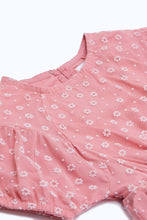 Load image into Gallery viewer, فستان مطبوع باللون الوردي للبنات الصغار