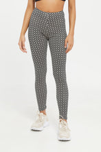 Load image into Gallery viewer, ليغينغز سكيني مطبوع باللون الرمادي للنساء