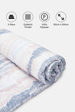 Load image into Gallery viewer, طقم لحاف مطبوع متعدد الألوان مكون من قطعتين (مقاس واحد)