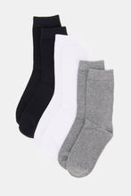Load image into Gallery viewer, مجموعة جوارب طويلة متنوعة للأولاد الكبار (عبوة من 3 قطع)
