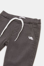 Load image into Gallery viewer, بنطال جينز للأولاد الرضع باللون الفحمي