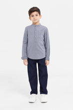 Load image into Gallery viewer, قميص ماندارين باللون الرمادي للأولاد الصغار