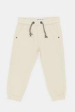 Load image into Gallery viewer, بنطلون جوغر باللون الكريمي للأولاد الرضّع