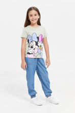 Load image into Gallery viewer, جوغرز واسع مطبوع باللون الكحلي للبنات الصغار