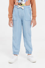 Load image into Gallery viewer, جوغرز واسع مطبوع باللون الأزرق للبنات الصغار