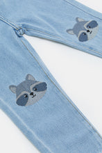 Load image into Gallery viewer, بنطلون جينز بطبعة كوالا باللون الكحلي للأولاد الرضع