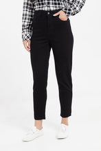 Load image into Gallery viewer, جينز أسود عالي الخصر: أسود