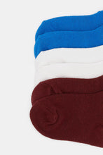 Load image into Gallery viewer, جوارب سادة بطول الكاحل للأولاد الرضع (3 أزواج)