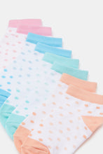 Load image into Gallery viewer, طقم جوارب مطبوع بطول الكاحل متعدد الألوان للبنات حديثي الولادة (4 أزواج)