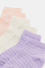 Load image into Gallery viewer, طقم جوارب مطبوع متعدد الألوان للبنات حديثي الولادة (4 أزواج)