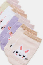 Load image into Gallery viewer, طقم جوارب مطبوع بألوان متعددة للبنات الرضّع (4 أزواج)