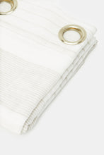 Load image into Gallery viewer, ستارة شفافة مخططة باللون العاجي والبيج (قطعة واحدة)