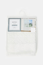 Load image into Gallery viewer, ستارة شفافة من الدانتيل مزينة بالزهور باللون الأبيض مكونة من قطعة واحدة