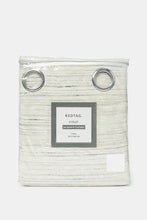 Load image into Gallery viewer, ستارة جاكار منسوجة باللون العاجي بدون بطانة (زوج واحد)