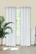 Load image into Gallery viewer, ستارة جاكار منسوجة باللون العاجي بدون بطانة (زوج واحد)