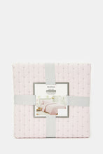 Load image into Gallery viewer, غطاء سرير وردي مطرز مكون من قطعتين (مقاس مفرد)