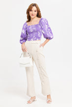 Load image into Gallery viewer, سروال بيج واسع الساق للنساء