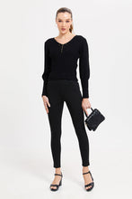 Load image into Gallery viewer, سروال أسود نحيف