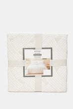 Load image into Gallery viewer, غطاء سرير جاكار مكون من 3 قطع باللون البيج (حجم مزدوج)