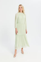 Load image into Gallery viewer, فستان بكسرات باللون النعناعي للنساء