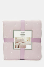 Load image into Gallery viewer, لحاف مخملي أرجواني مكون من ثلاث قطع (حجم مزدوج)