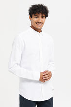 Load image into Gallery viewer, قميص أوكسفورد بأزرار باللون الأبيض للرجال