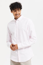 Load image into Gallery viewer, قميص أوكسفورد بكاروهات باللون الوردي للرجال