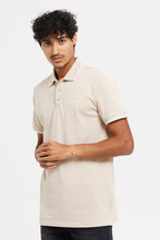Load image into Gallery viewer, قميص بولو مطبوع باللون البيج للرجال