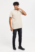 Load image into Gallery viewer, قميص بولو مطبوع باللون البيج للرجال