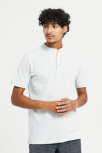 Load image into Gallery viewer, قميص بولو بياقة ماندارين باللون الليلك للرجال