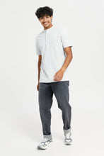 Load image into Gallery viewer, قميص بولو بياقة ماندارين باللون الليلك للرجال