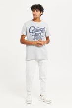 Load image into Gallery viewer, تيشيرت مطبوع باللون الرمادي للرجال