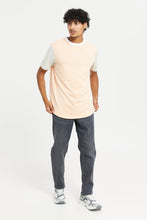 Load image into Gallery viewer, تيشيرت مطبوع واسع باللون الوردي و النعناعي للرجال
