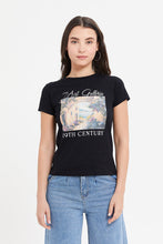 Load image into Gallery viewer, تي شيرت أسود اللون