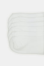 Load image into Gallery viewer, طقم جوارب سادة باللون الأبيض للرجال (3 أزواج)