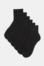 Load image into Gallery viewer, طقم جوارب سادة باللون الأسود للرجال (3 أزواج)