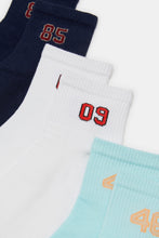 Load image into Gallery viewer, مجموعة جوارب مطبوعة بالأرقام متعدد الألوان للرجال (3 قطع)