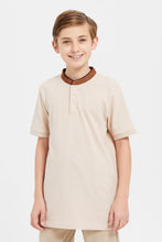 Load image into Gallery viewer, قميص بولو بياقة ماندارين بيج للأولاد الكبار