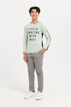 Load image into Gallery viewer, بنطلون كاجوال للأولاد باللون الرمادي