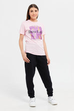 Load image into Gallery viewer, تي شيرت برسومات وردية للفتيات الكبيرات