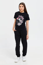 Load image into Gallery viewer, تي شيرت برسومات سوداء للفتيات الكبيرات