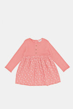 Load image into Gallery viewer, فستان وردي بطباعة الأزهار