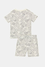 Load image into Gallery viewer, طقم بيجامة مطبوعة باللون الكريمي للرضع (قطعتين)