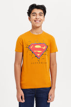 Load image into Gallery viewer, تي شيرت للأولاد الكبار الخردل سوبرمان