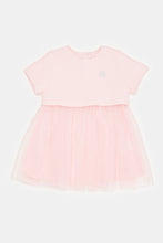 Load image into Gallery viewer, فستان جاكار وردي للفتيات الرضع