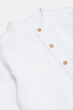 Load image into Gallery viewer, قميص أبيض للأولاد الرضع