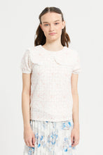 Load image into Gallery viewer, بلوزة بياقة بيتر بان باللون الأبيض للبنات الكبار